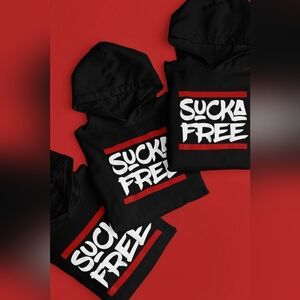 🔥 “Sucka Free” Black Hoodie – Bold Streetwear Style 🔥